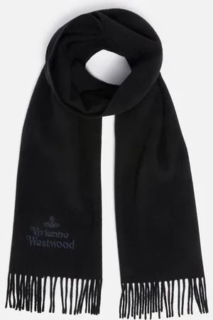Vivienne Westwood Embroidered Logo Wool Scarf