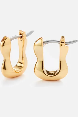 Jenny Squiggle 14K -Plated Huggie Earrings