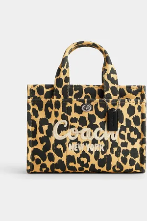Coach Cargo Tote 26 Leopard Print Cotton Canvas Bag