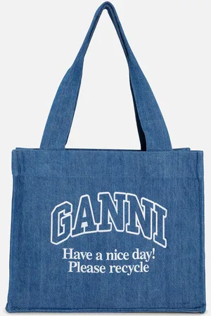 Ganni Large Easy Denim Tote Bag