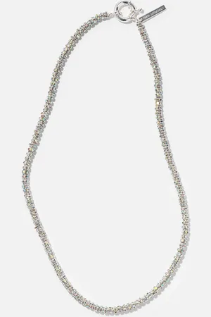 Pearl Octopuss. Y Skinny -Plated Crystal Necklace