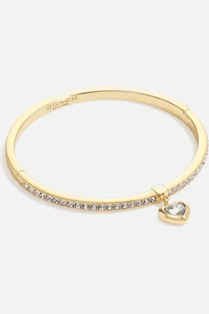 Coach Heart Tone Charm Bangle