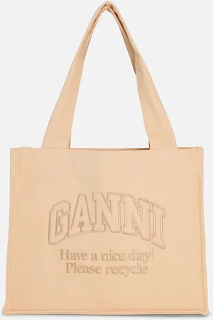 Ganni Large Easy Recycled Canvas Tote Bag