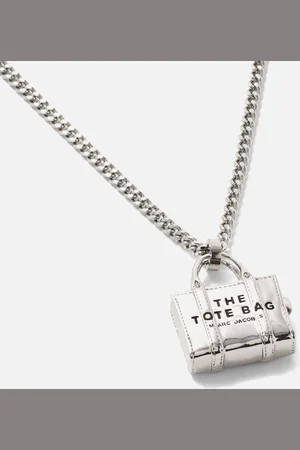 Marc Jacobs Silver-Plated Tote Bag Pendant Necklace