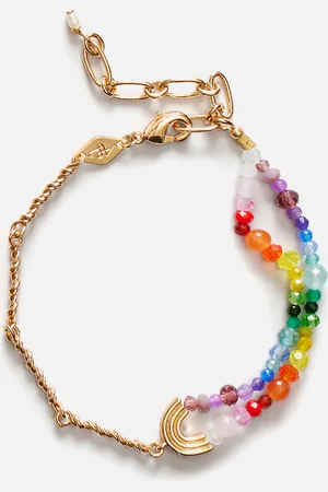 Anni Lu Double Rainbow 18-Karat Gold Plated Bead Bracelet