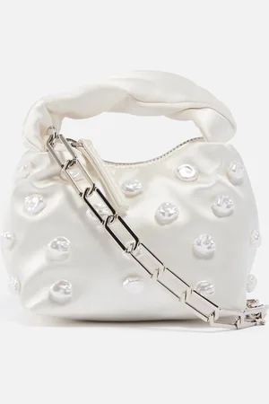 STINE GOYA Ziggy Embellished Satin Micro Hobo Bag