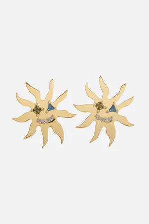ANNA + NINA Sunny Side Up -Plated Stud Earrings