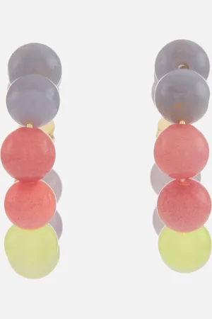 ANNA + NINA Summertime Blues -Plated Hoop Earrings