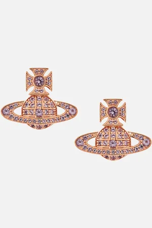 Vivienne Westwood Carmela Bas Relief Rose Gold-Tone Earrings