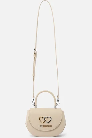 Moschino Twin Logo Leather Crossbody Bag