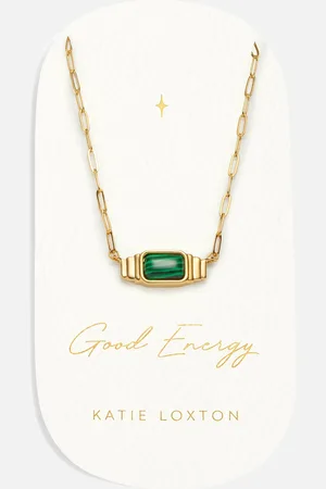 Katie Loxton Malachite -Plated Necklace