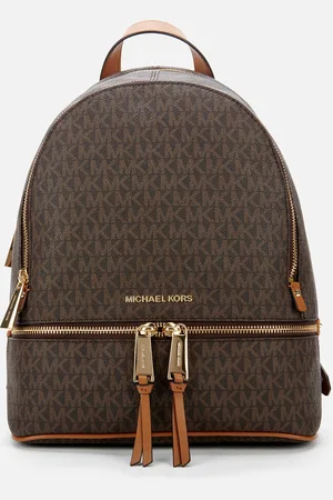 Michael Kors Rhea Zip Medium Coated-Canvas Backpack