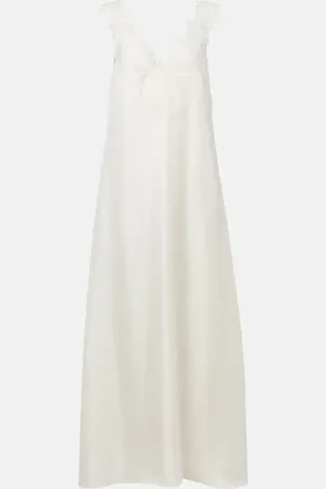 Rohe Lace-applique silk gown