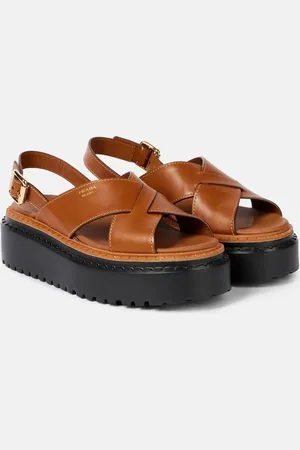 Prada Leather platform sandals