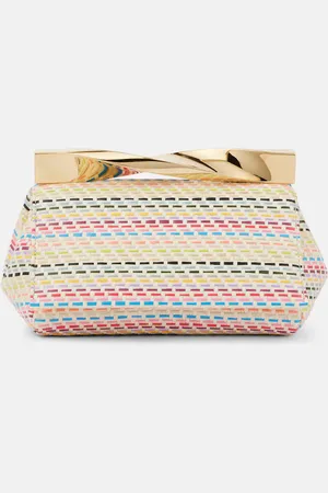 Aquazzura Twist Mini woven clutch