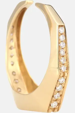 Eera Sabrina 18kt yellow convertible ear cuff with diamonds