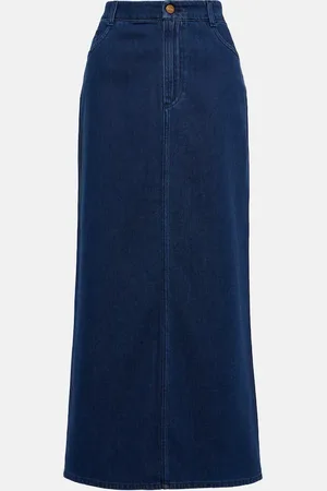 TOVE Sera denim midi skirt