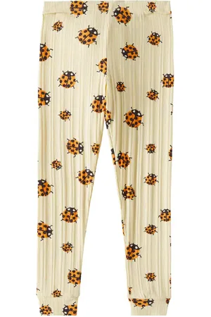 Mini Rodini Ladybugs printed cotton-blend jersey leggings
