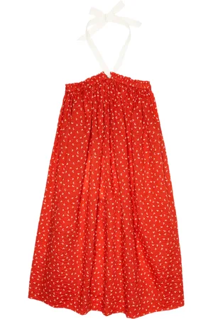 Caramel Agave polka dot cotton minidress