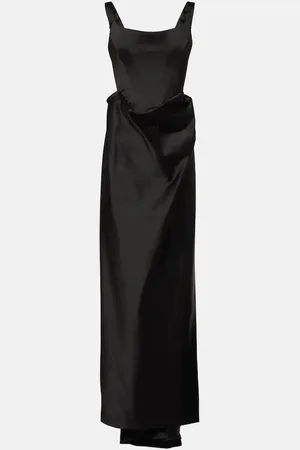 Vivienne Westwood Camille draped crepe satin bustier gown