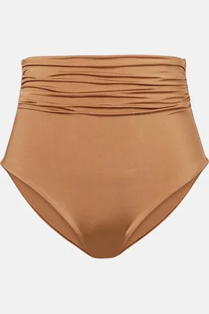 Max Mara Salli ruched high-rise bikini bottoms