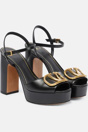 VALENTINO GARAVANI VLogo leather platform sandals