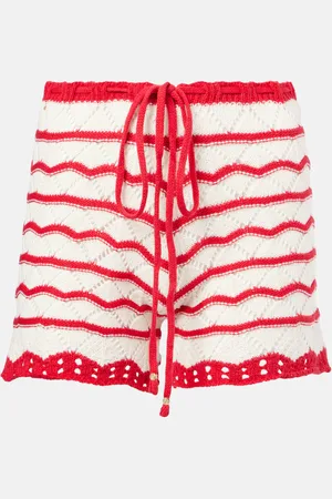 Bananhot Kim crochet cotton-blend shorts