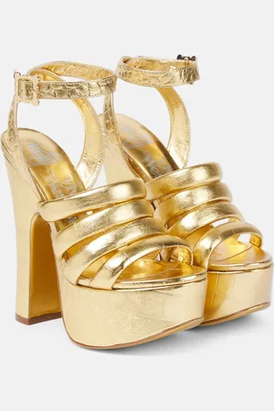 Vivienne Westwood Britney croc-effect leather platform sandals