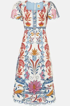 Farm Rio Romantic Lightness floral linen minidress