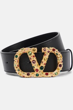 VALENTINO GARAVANI VLogo Signature embellished leather belt