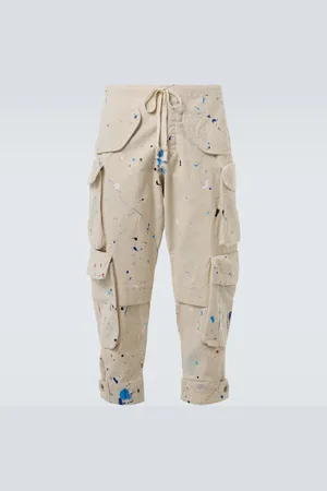 GREG LAUREN Painters printed cotton cargo pants