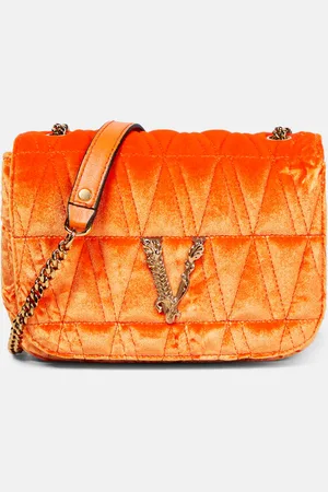 VERSACE Virtus Small velvet shoulder bag