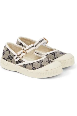 Gucci Double G canvas Mary Jane flats