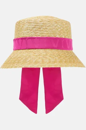 VALENTINO Toile Iconographe straw bucket hat