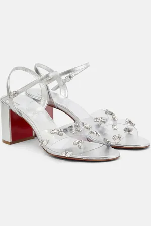 Christian Louboutin Queenie PVC and metallic leather sandals