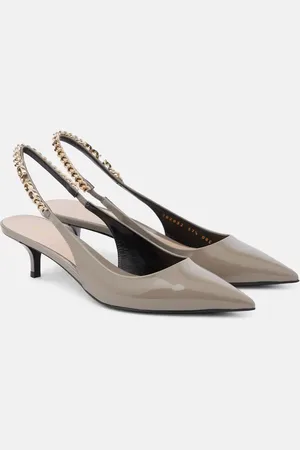 Gucci Signoria patent leather slingback pumps