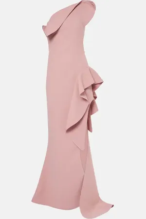 MATICEVSKI Provenance ruffled one-shoulder crepe gown