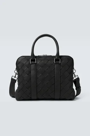 Bottega Veneta Slim Intrecciato leather briefcase