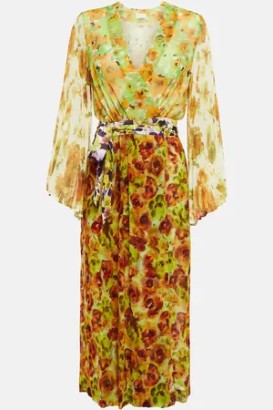 DRIES VAN NOTEN Floral georgette wrap dress