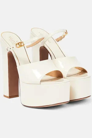 VALENTINO GARAVANI VLogo patent leather platform sandals