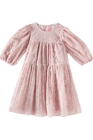 Petite Amalie Embroidered cotton-blend organza dress