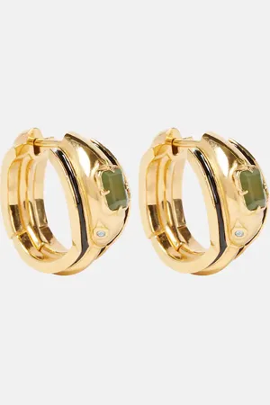 Loewe Snake sterling silver hoop earrings