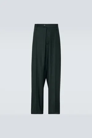 Balenciaga Skater checked wool wide-leg pants