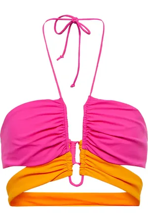 Nensi Dojaka Ruched halterneck bikini top