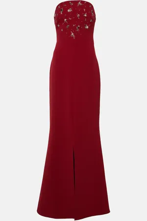 Safiyaa Makkari embellished strapless crepe gown