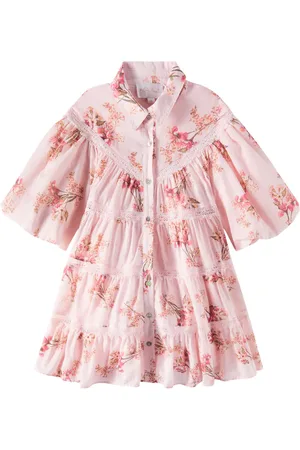 Petite Amalie Floral tiered cotton shirt dress