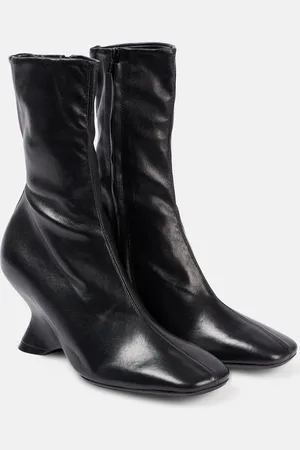 DRIES VAN NOTEN Leather ankle boots
