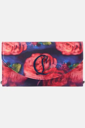 Christian Louboutin Loubi54 floral satin crepe clutch