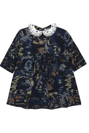 Caramel Buddleia floral dress