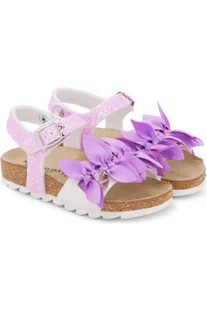 MONNALISA Floral-appliqued sandals